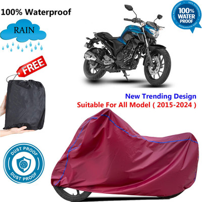 OliverX Waterproof Two Wheeler Cover for Yamaha(FZ16, Maroon)