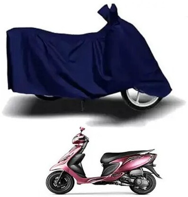 Tritika Waterproof Two Wheeler Cover for TVS(Zest, Blue)