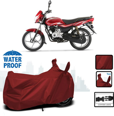 Mdstar Waterproof Two Wheeler Cover for Bajaj(Maroon)