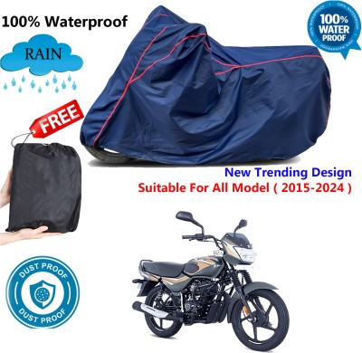 AUTOCAD Waterproof Two Wheeler Cover for Bajaj(CT 100, Blue, Red)