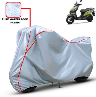 Delphinium Waterproof Two Wheeler Cover for Suzuki(Avenis 125, Silver, Red)