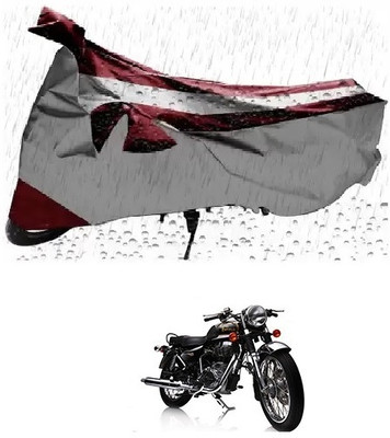 MISSION COLLECTION Waterproof Two Wheeler Cover for Royal Enfield(Electra Delux, Silver)