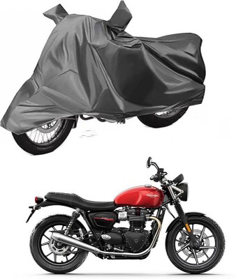 AutoTiger Two Wheeler Cover for Triumph(Street Twin, Grey)