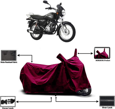 Amexride Two Wheeler Cover for Bajaj(Boxer, Maroon)