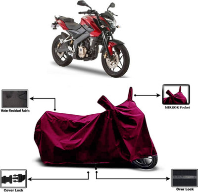KEDIT Two Wheeler Cover for Bajaj(Pulsar 180NS, Maroon)