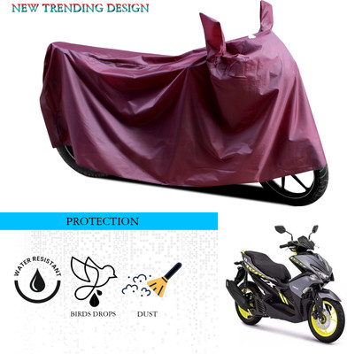 ANTHUB Waterproof Two Wheeler Cover for Yamaha(Aerox 155 Maxi, Maroon)