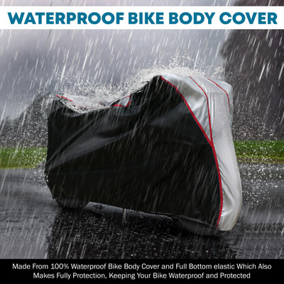 xodi Waterproof Two Wheeler Cover for Bajaj(Pulsar NS 200, Silver, Black, Multicolor)
