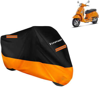 Horseyaart Waterproof Two Wheeler Cover for Vespa(GTS Super 125, Orange)