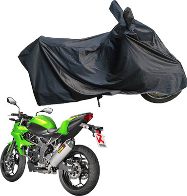Motodreka Waterproof Two Wheeler Cover for Kawasaki(Z250, Black)