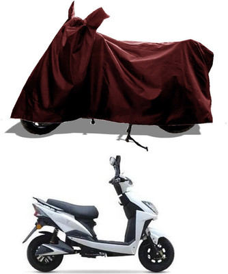 GROFATIK Two Wheeler Cover for Techo Electra(Electra 4S, Maroon)
