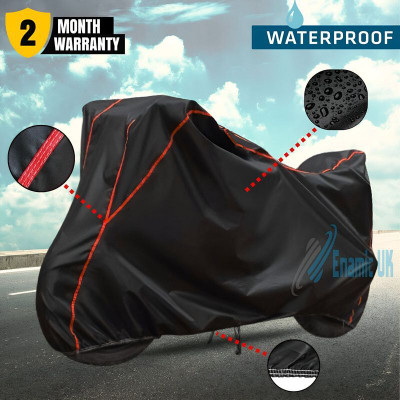 Enamic UK Waterproof Two Wheeler Cover for Bajaj(CT 125X, Black, Red)