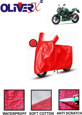 OliverX Waterproof Two Wheeler Cover for Kawasaki(Z400 BS6, Red)