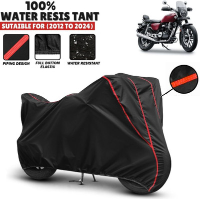 Mwiss Waterproof Two Wheeler Cover for Honda(CB350RS, Black, Red)