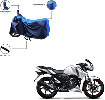 Furnish Flow Two Wheeler Cover for TVS(Apache RTR 160, Blue)