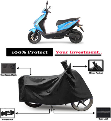 Amexride Two Wheeler Cover for Ampere(E Lite, Black)