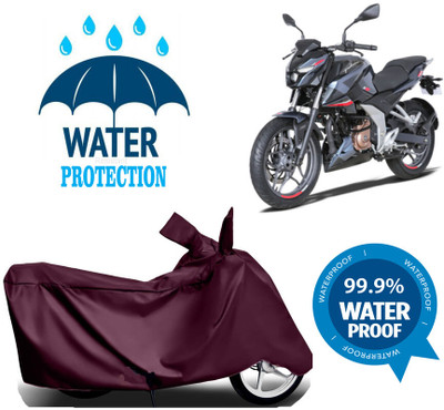 RTS COLLECTIONS Waterproof Two Wheeler Cover for Bajaj(Pulsar 200 NS DTS-i, Maroon)