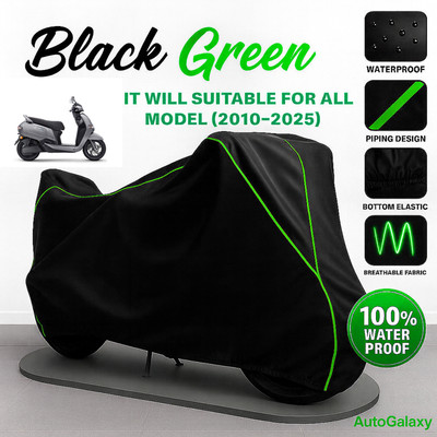 AutoGalaxy Waterproof Two Wheeler Cover for TVS(iQube Electric, Black)