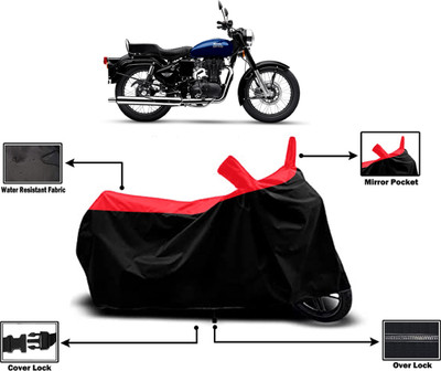 Amexride Two Wheeler Cover for Royal Enfield(Bullet 350 New BS6, Red)