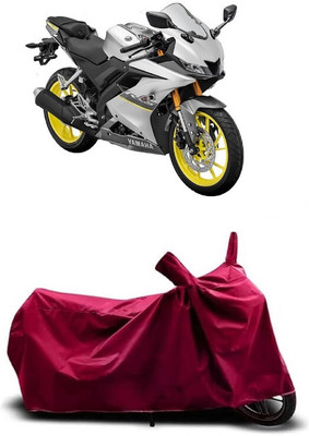 Coxtor Waterproof Two Wheeler Cover for Yamaha(YZF R15, Maroon)