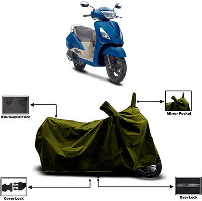 Amexride Two Wheeler Cover for TVS(Jupiter Grande, Green)