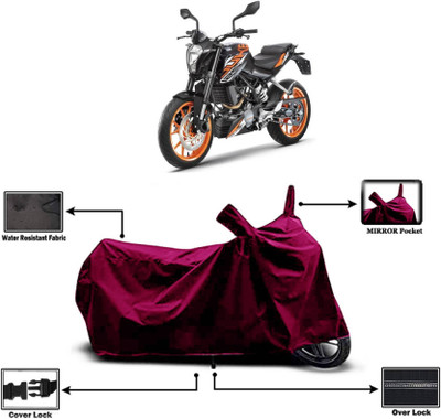 AASHTIK MART Two Wheeler Cover for KTM(125 Duke, Maroon)