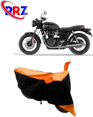RRZ Waterproof Two Wheeler Cover for Triumph(Bonneville T100, Black, Orange)