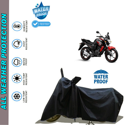 AutoGalaxy Waterproof Two Wheeler Cover for Yamaha(FZ-S Fi Version 3.0 BS6, Black)
