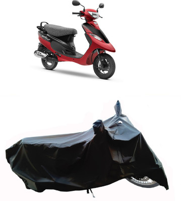 Wegather Two Wheeler Cover for TVS(Scooty Pep+ BS6, Black)