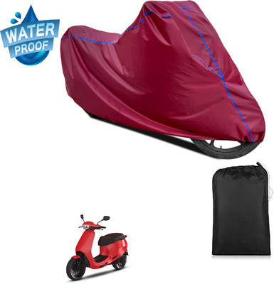 GOSHIV-car and bike accessories Waterproof Two Wheeler Cover for Ola(Maroon)