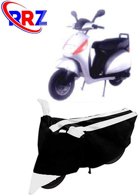 RRZ Waterproof Two Wheeler Cover for Bajaj(Fusion, Black, White)