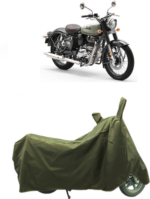 Coxtor Waterproof Two Wheeler Cover for Royal Enfield(Classic 350, Green)