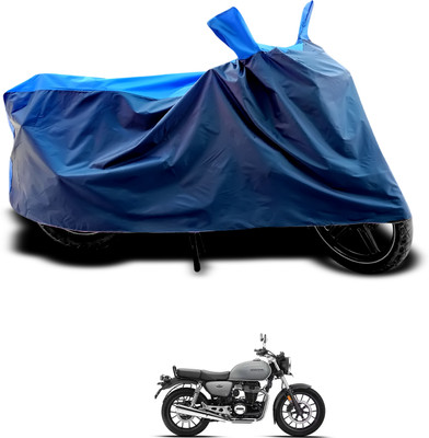 CODOKI Waterproof Two Wheeler Cover for Honda(Hness CB350, Black, Blue)