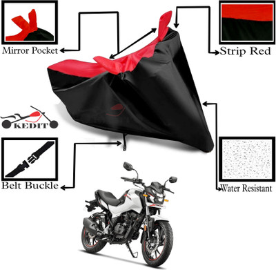 KEDIT Two Wheeler Cover for Hero(Xtreme 160 R, Red, Black)