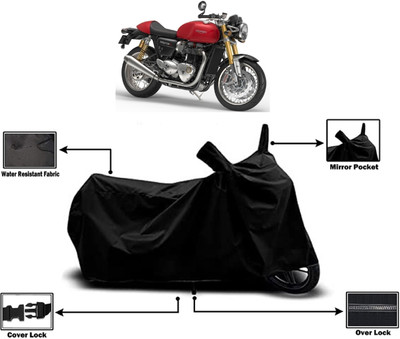 Amexride Two Wheeler Cover for Triumph(Thruxton 1200 R, Black)