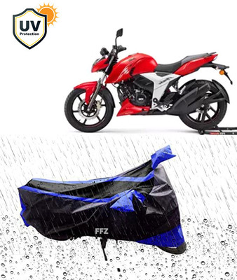 FFZ Waterproof Two Wheeler Cover for TVS(Apache 150, Black, Blue)