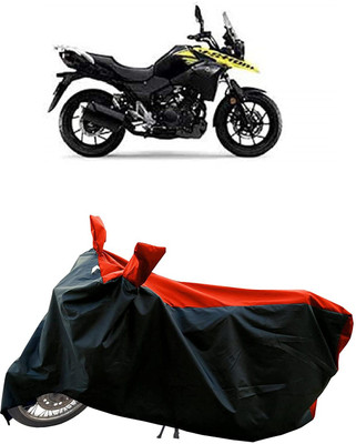 KEDIT Two Wheeler Cover for Suzuki(V Strom 650, Red, Black)
