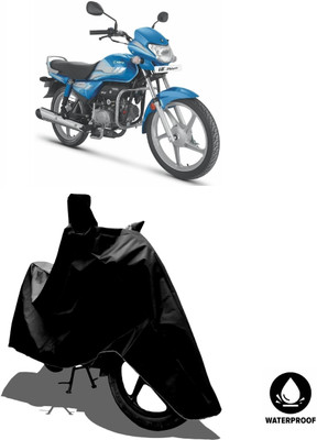Amexride Waterproof Two Wheeler Cover for Hero(MotoCorp HF Deluxe, Black)