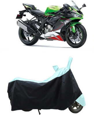 Coxtor Waterproof Two Wheeler Cover for Kawasaki(Ninja ZX-6R BS6, White)
