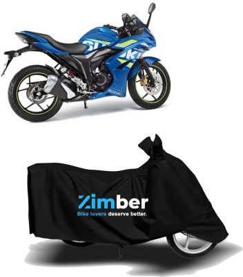 ZIMBER Two Wheeler Cover for Suzuki(Gixxer SF, Black)