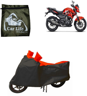 Car Life Waterproof Two Wheeler Cover for Hero(Xtreme 200R, Red, Black)