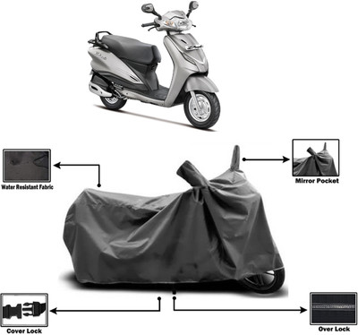 Amexride Two Wheeler Cover for Hero(Duet VX 110CC, Grey)