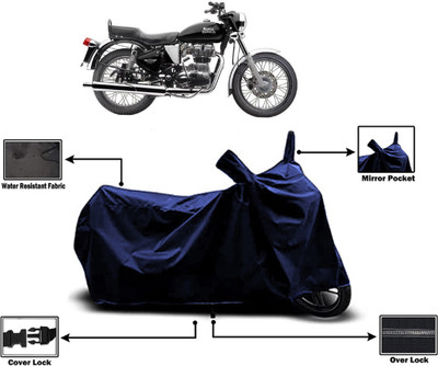 Amexride Two Wheeler Cover for Royal Enfield(Electra, Blue)