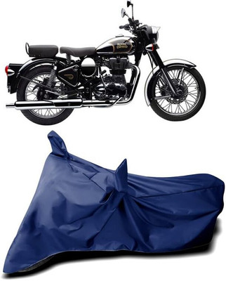 KEDIT Two Wheeler Cover for Royal Enfield(Classic Chrome, Blue)