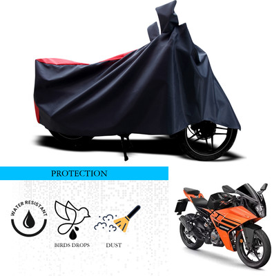 ANTHUB Waterproof Two Wheeler Cover for KTM(RC 125, Black, Red)