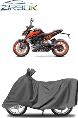 ZIRBOK Waterproof Two Wheeler Cover for KTM(200 Duke BS6, Grey)