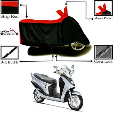 DeepShakshi AUTOMOTIVE Waterproof Two Wheeler Cover for Hero(Leap Hybrid SES, Red, Black)