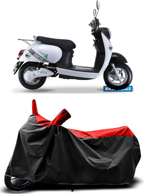 KEDIT Two Wheeler Cover for Okinawa(Praise, Red, Black)