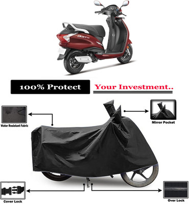 Amexride Two Wheeler Cover for Hero(Duet 125CC, Black)