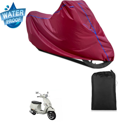 PAGORA Waterproof Two Wheeler Cover for Vespa(SXL 150 BS6, Maroon)