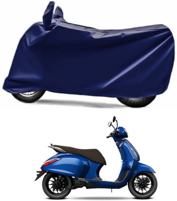 Genipap Two Wheeler Cover for Bajaj(New Chetak, Blue)